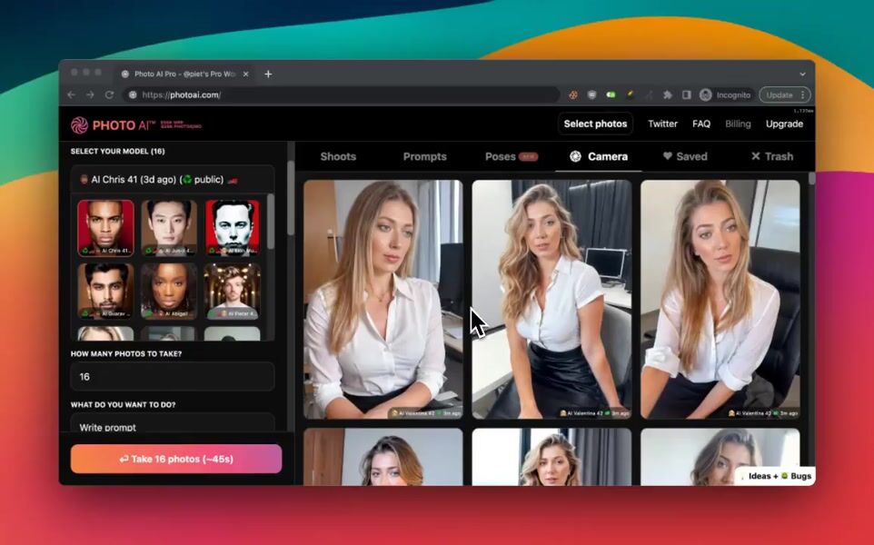Generate photos & videos